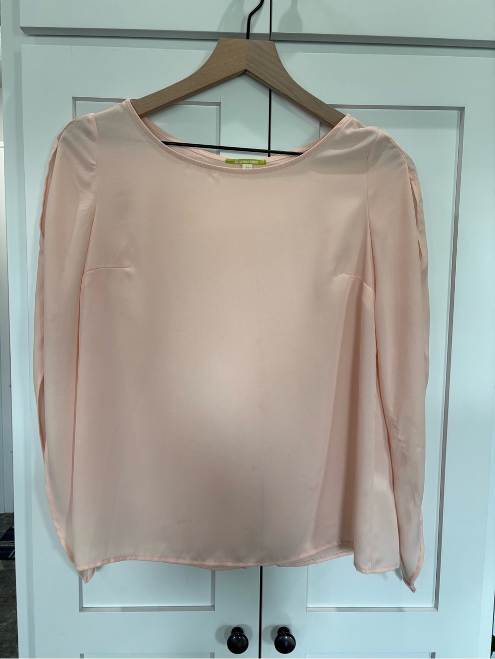Gianni Bini Pale Pink Long Sleeve Blouse